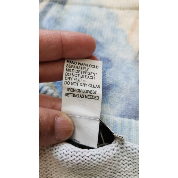 Vintage Gabriella Cardigan cotton Blend Women2x Cream Blur Boxy Grannycore ITALY - Picture 6 of 6